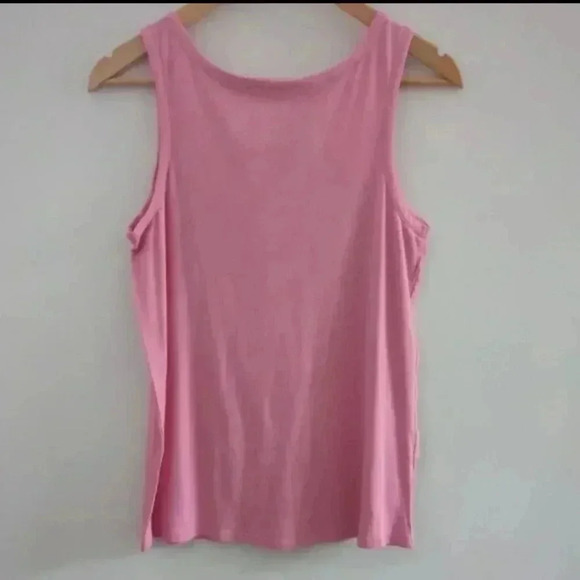 🌴2/$25🌴LIZ CLAIBORNE | Women's Pink Sleeveless Stretchy Oversized Pajama Top - Picture 3 of 3